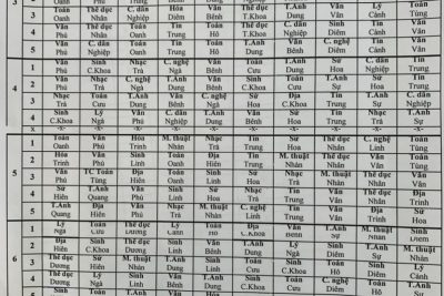 Thời khóa biểu áp dụng từ tuần 21 (Ngày 01 tháng 02 năm 2021)